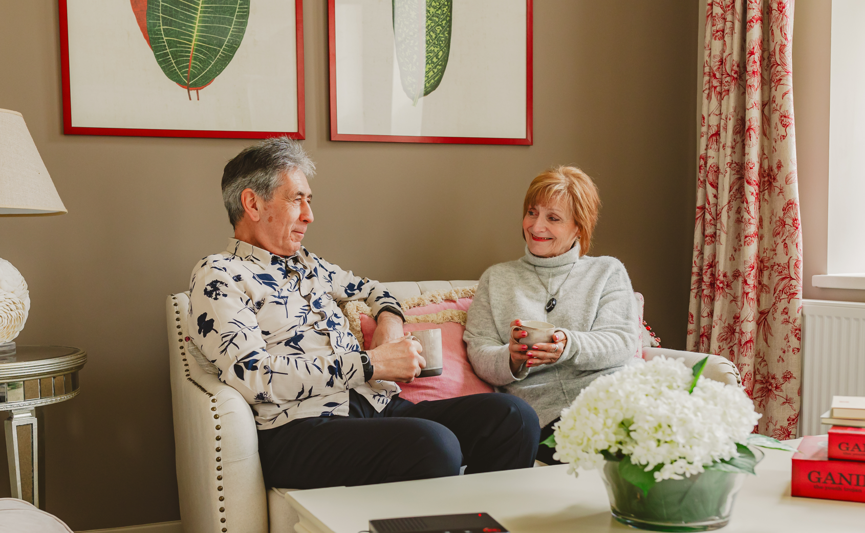 Couple having a cup of tea