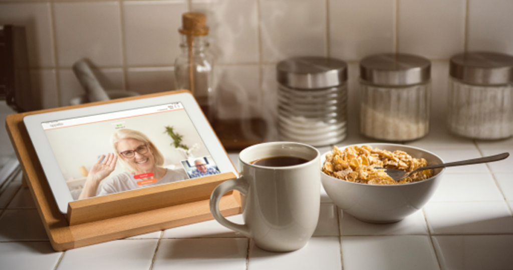 Technology enabled Care AppelloApp on tablet in kitchen
