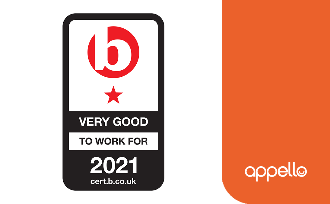 Appello recognised for having ‘Very Good’ levels of employee engagement