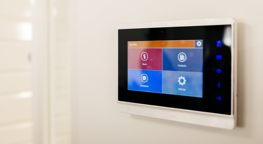 Hard wired alarm - Smart Living Solutions on wall