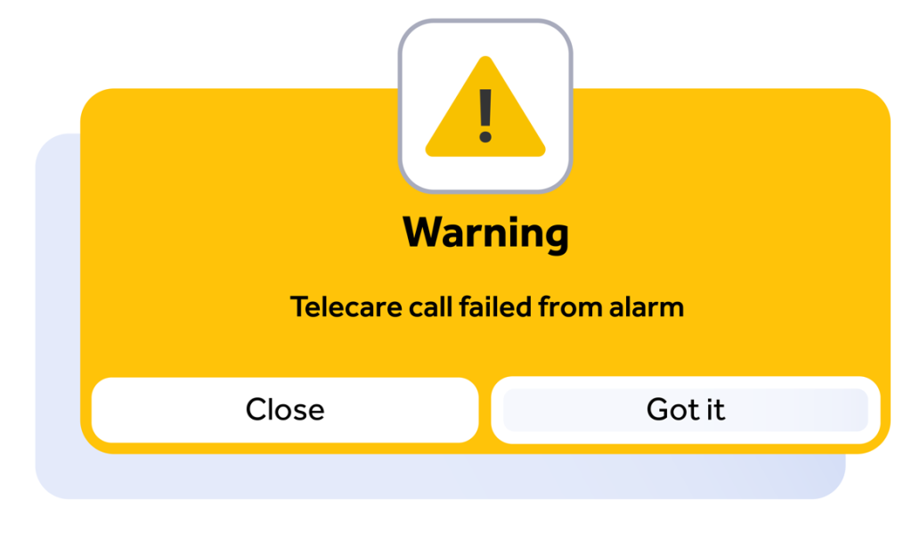 Telecare Failed Alarm