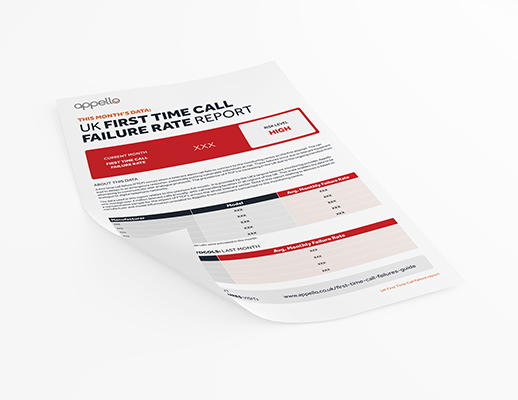 First Time Call Failure Rates Cover